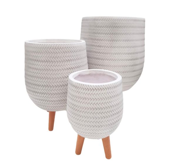 Fiber Planter With Stand SGG