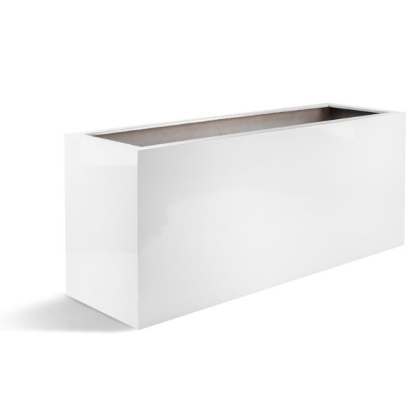 Shiny White  Rectangular Argento High pot ACA