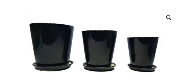 Black Ceramic Pots