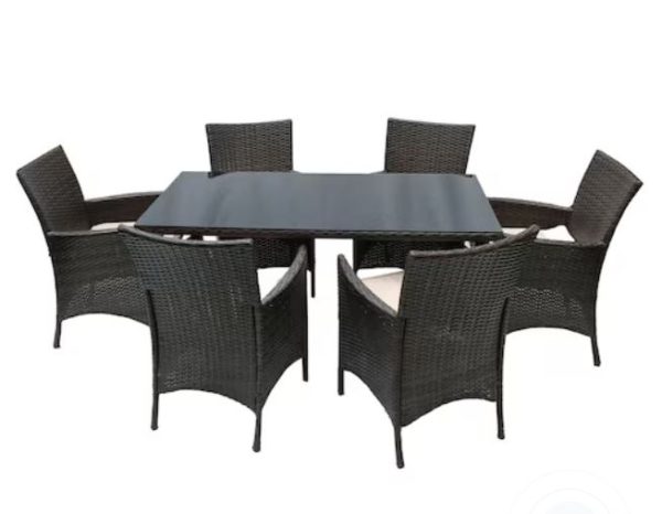 Garden Rattan 6 Seater Dining Set
