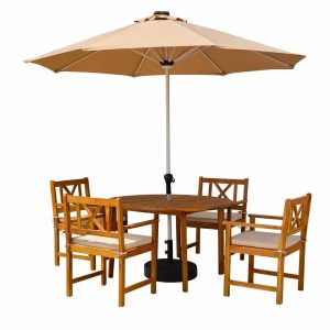 Wooden Set of Table and 5-Pc Chairs YT